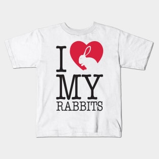 I love my rabbits Kids T-Shirt